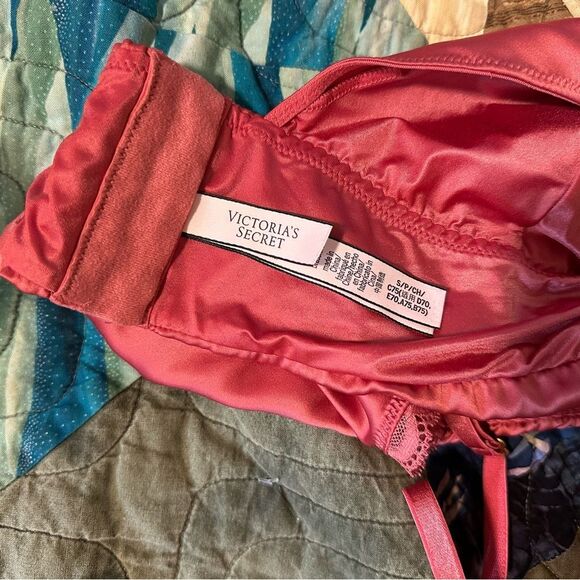 Victoria's Secret Dark Pink Satin Bralette - Picture 7 of 8